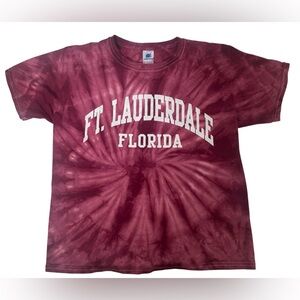 YOUTH FORT LAUDERDALE T-SHIRT TIE DYE TEE FLORIDA SOUVENIR